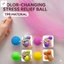 Đồ chơi bóng bóp giảm căng thẳng thay đổi màu sắc — Đồ chơi bóp phản hồi chậm TPR mềm