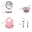 Bộ đồ ăn trẻ em QEARY, Bộ đồ ăn chống sốc chia đôi cho bé, Đĩa ăn có thể tháo rời BPA Free Chịu nhiệt độ cao Chống rò rỉ Đĩa tập cai sữa cho bé