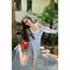Áo thun chống nắng in hình phong cách Hàn Quốc dành cho nữ Xuân Hè dáng rộng Lười vừa vặn Áo dài tay hai