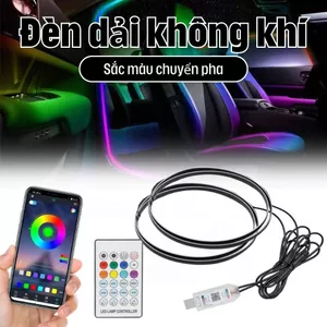 Đèn LED RGB Viền Nội Thất Ô Tô USB 64 Màu – APP Điều Khiển Nháy Theo Nhạc – Nhiều Chế Độ Trang Trí Xe Hơi