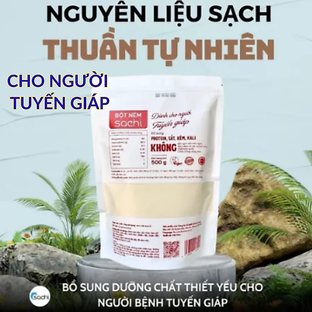 [Túi 500gr] Bột Nêm Sachi Không Iod cho người tuyến giáp, Rau củ thuần chay, ko đậu nành, ko củ cải