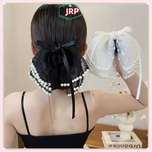 JRP Thanh Lịch Ngọt Nơ Đuôi Ngựa Kẹp Tóc Màu Trơn Nơ Lớn Kẹp Tóc Cho Nữ Bé Gái Đơn Giản Thời Trang Phụ Kiện Tóc Quà Tặng JRP