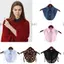 Áo Sơ Mi JUIC Cổ Giả Có Thể Tháo Rời Vintage Cổ Điển Ren Đen / Trắng Bò Da Báo Hạt Cotton