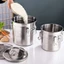 Hộp đựng ngũ cốc nhà bếp DONOVANQQ, Thép không gỉ 304 có nắp đậy Xô đựng sữa, Chống ẩm thực thực tế chống sâu bệnh có tay cầm Xô súp căng tin