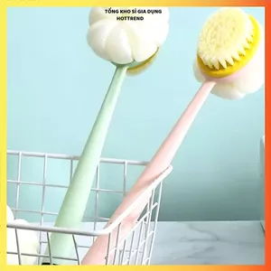 CÂY CỌ TẮM 2 ĐẦU CAO CẤP - Thiết Kế 2 Mặt Tiện Lợi Làm Sạch Da