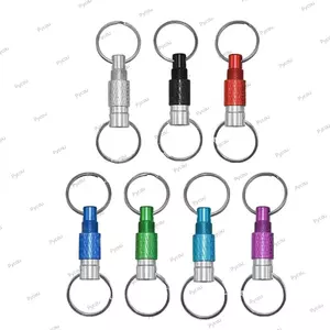 Móc khóa tháo nhanh PYCOU, hai đầu 360° Xoay Móc Khóa Có Thể Tháo Rời, Thiết Kế Kéo Nhanh Mini Có Thể Thu Vào Kẹp Kéo Ngoài Trời