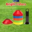 MAKY 10 Chiếc Nón Bộ Thiết Bị Huấn Luyện Bóng Đá Cho Kid Pro Đĩa Nón Nhanh nhẹn Tập Thể Dục Trở ngại Tránh Thể Thao Phụ Kiện Huấn Luyện VN