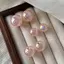 PNPIA- Bông Tai Ngọc Trai Màu Hồng Thời Trang Cho Người Đẹp Nữ Đơn Giản Sang Trọng Ánh Sáng Sang Trọng Phụ Kiện Tai Thời Trang Trang Trang Sức Quà Tặng