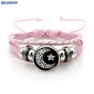 Bluelover 2 Chiếc Dạ Quang Cặp Đôi Vòng Tay Mặt Trăng Mặt Trời Có Thể Điều Chỉnh Bện Vòng Tay Tình Bạn Thời Trang Lãng Mạn Trang Sức Quà Tặng Sinh Nhật Mới