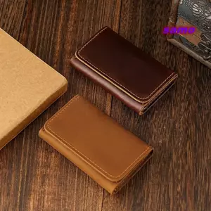 Ví nam SAMO, Ví đựng tiền xu bằng da thật dung tích lớn, di động có nút Túi lưu trữ cáp dữ liệu Giá đỡ tai nghe