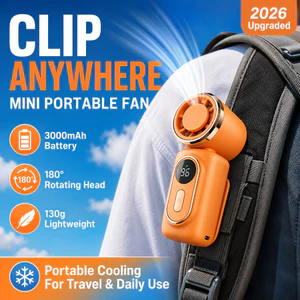 180° Quạt kẹp Mini xoay 3000mAh Type-C Quạt di động có thể sạc lại 5 tốc độ cho du lịch