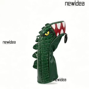 NEWIDEA Golf Club Head Cover, Da PU Mềm Lót Driver Headcover, Phong Cách Hoạt Hình Màu Xanh Lá Cây Co Giãn Đóng Chặt Phù Hợp Với Đầu Golf Bộ Túi Golf Golf