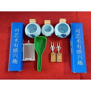 Combo Cóng cho lồng chào mào gồm 1 bộ cóng chợ +2 xiên triện+1 rọ+1xúc nhựa+2 cóng hút tàu giá rẻ