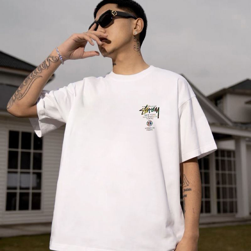Hàng có sẵn Áo thun cotton cao cấp họa tiết cổ điển, size XS-3XL unisex