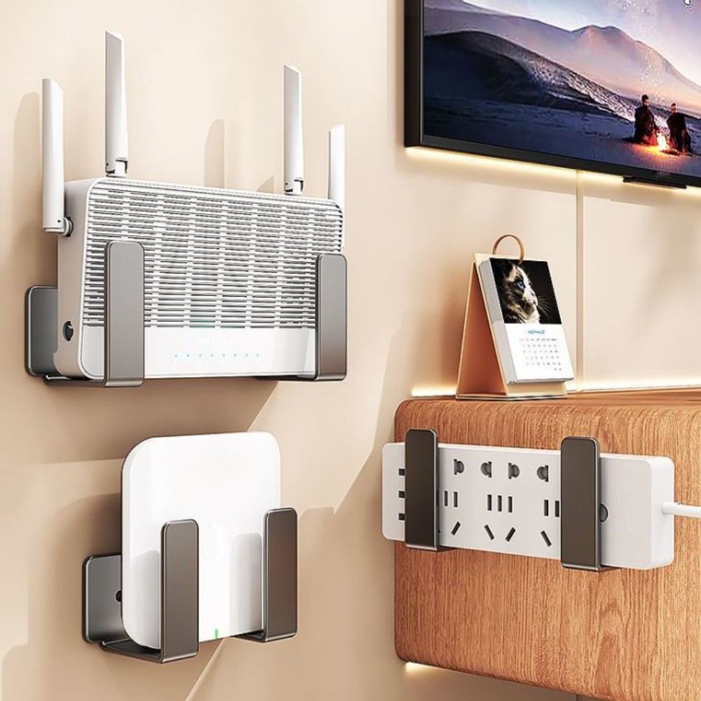 Giá đỡ dải nguồn bộ định tuyến DAYBREAK, Giá đỡ định vị Wifi đa chức năng, Giá đỡ treo tường bằng thép Carbon bền bỉ Tiết kiệm không gian Giá đỡ tường