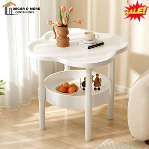 Bàn Trà Trang Trí Phòng Khách Hình Cỏ 4 Lá, Bàn Đầu Giường Phòng Ngủ Decor Phong Cách Bắc Âu DINO