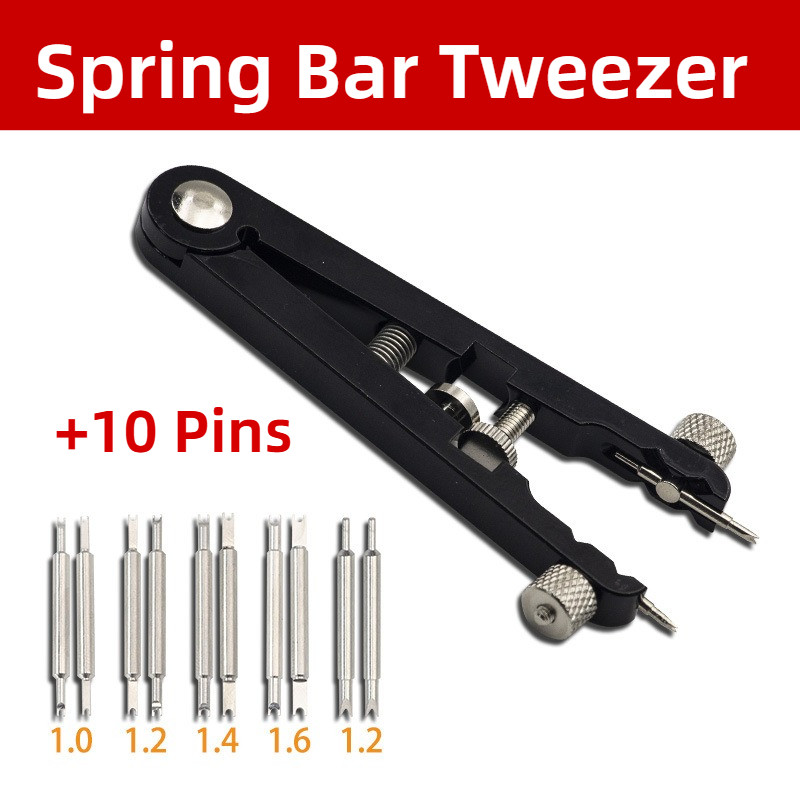 Spring Bar Nhíp Loại Bỏ Dụng Cụ Thép Hình Chữ V Dây Đeo Đồng Hồ Ban Nhạc Chân Tẩy Kìm Loại Bỏ Kẹp Dây Đồng Hồ Pin Bộ Dụng Cụ Sửa Chữa