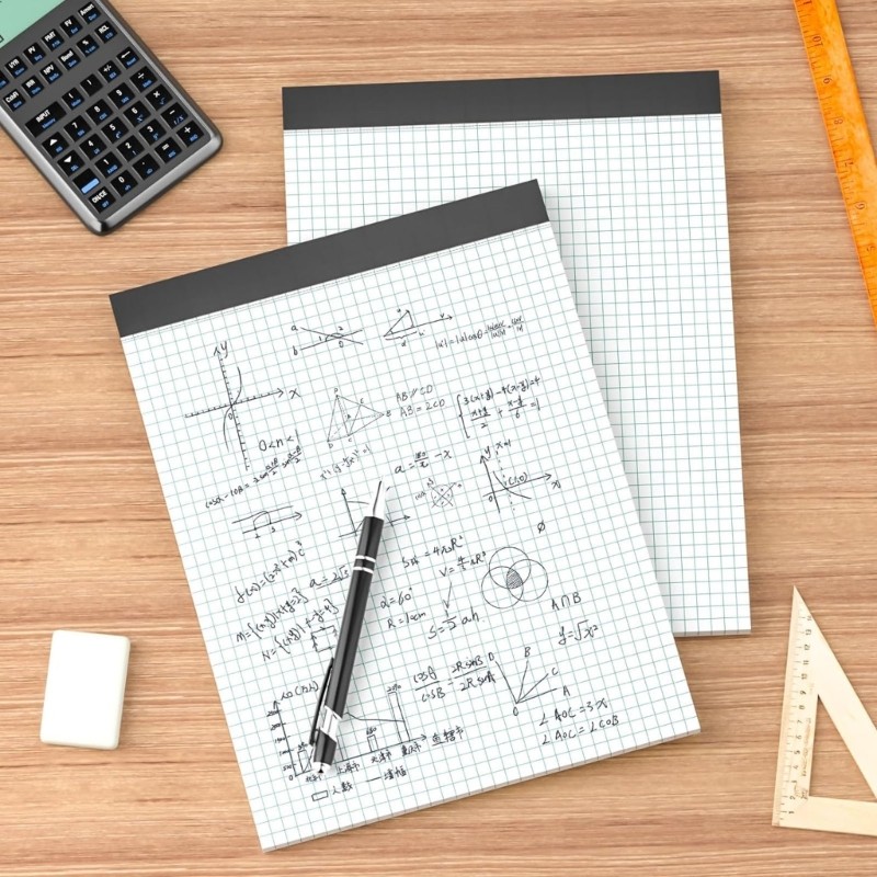 DASBSUG 6 Chiếc A4 Đồ Thị Túi Giấy Notebook Ghi Nhớ Miếng Lót Xé Kỹ Thuật Máy Tính Xách Tay