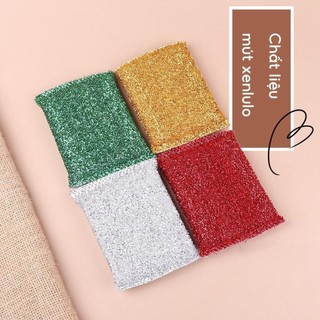 Combo 4 Miếng Bông Rửa Chén Kim Tuyến – Làm Sạch Nhanh, Không Trầy Xước