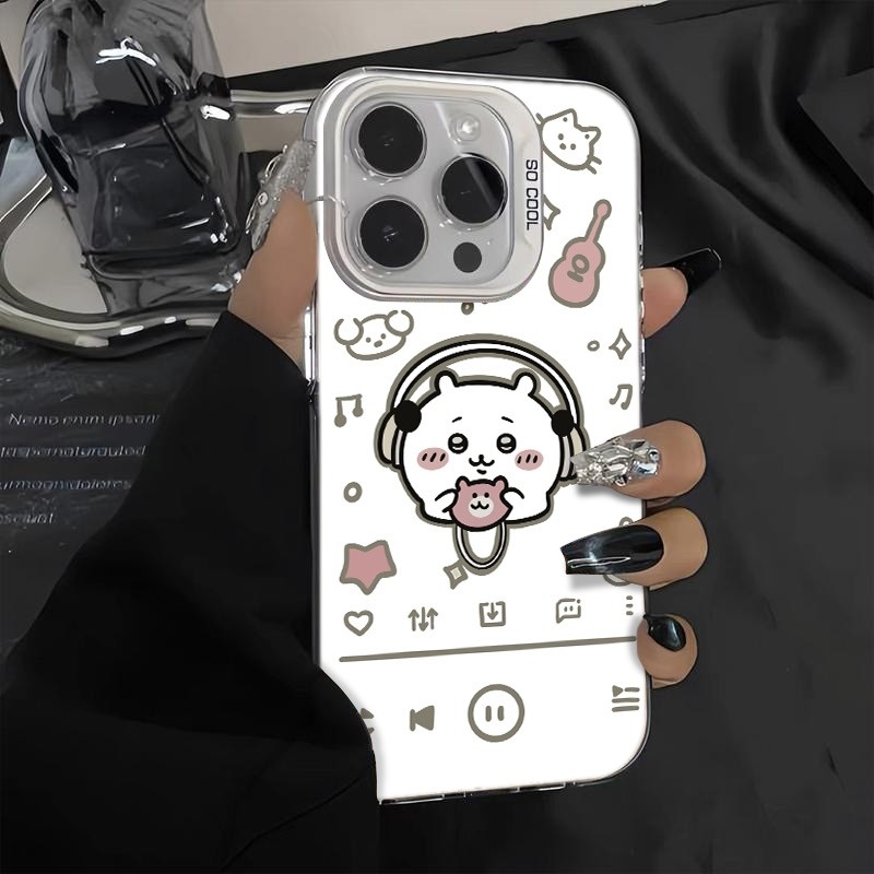 Ốp Lưng iPhone Hình Chii Nghe Nhạc Đáng Yêu - Tương Thích 16/15/14/13/12/11 Pro Max, XS Max, X