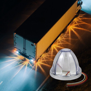 Xe Tải LED Dưa Hấu Đèn Bên Xe Ô Tô Đèn Báo Đèn Rộng Tàu Nhấp Nháy Hai Màu Đèn Tín Hiệu An Toàn