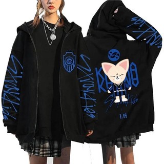 PS2 Stray Kids skzoo KARMA anime dây kéo Áo khoác Hoodie Unisex Top SP2