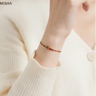 Misa Handmade Nút Dây Đỏ Đen Vòng Tay May Mắn Cho Nam Nữ, Vòng Tay Có Thể Điều Chỉnh Quà Tặng Hoàn Hảo Cho Cặp Đôi Và Người Bạn Thân Nhất