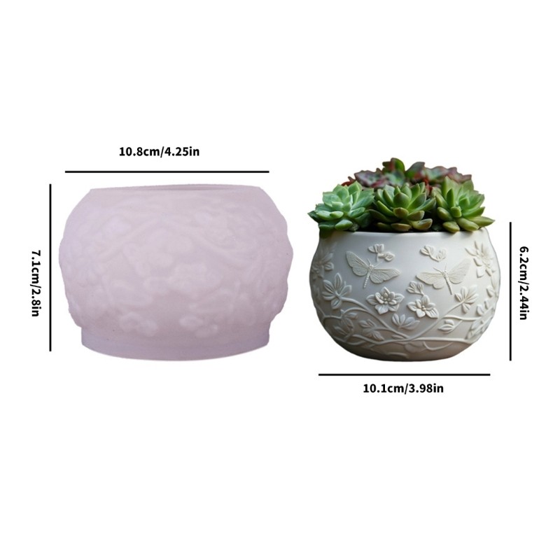Khuôn trồng cây silicon có thể tái sử dụng Wellb với nhựa thiết kế chuồn chuồn chi tiết