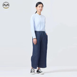 Quần dài phong cách Nhật Bản Muji Style, made từ vải lanh cotton, dài đến mắt cá chân, phù hợp mặc hàng ngày.