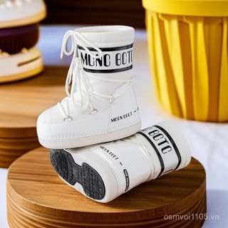 Thể thao ngoài trời Giày bốt tuyết đế dày Giày nữ Lông cừu tay ấm áp Giày bốt Cotton bốt ngắn