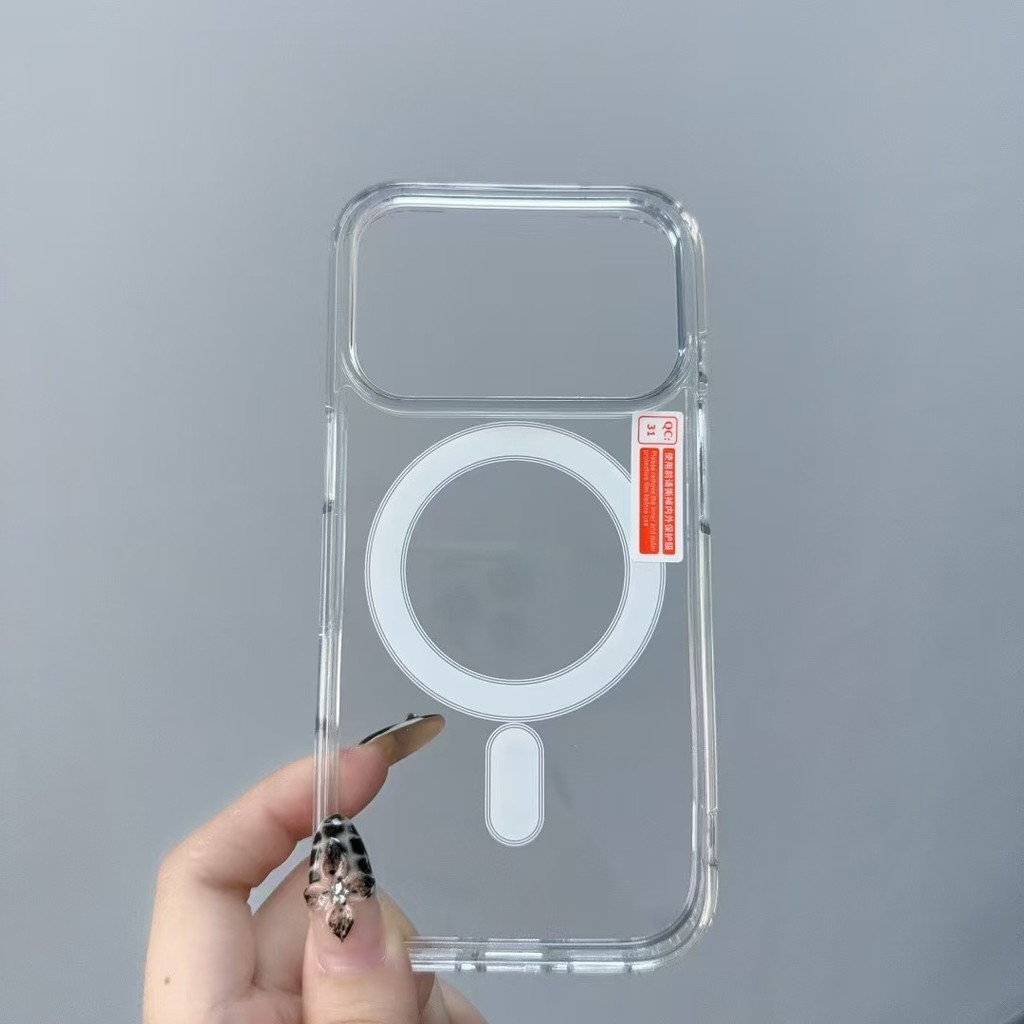 Thích hợp cho iPhone 17, 17 Pro, 17 Air, 17 Pro Max, 16 Pro Max, Ốp điện thoại acrylic trong suốt chống sốc