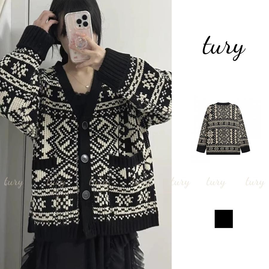Áo Len Unisex Nam Nữ - Tury - Áo len Cardigan họa tiết thổ cẩm - TA060