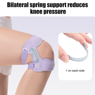 1 CÁI Dây đeo hỗ trợ gân bánh chè Nén có thể điều chỉnh với thanh lò xo song phương để giảm đau đầu gối Bóng rổ chạy bộ nẹp đầu gối