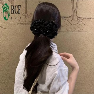 Kẹp Tóc Hình Quả Chuối Họa Tiết Chấm Bi Hoa Hồng, Phong Cách Hàn Quốc Thu Đông