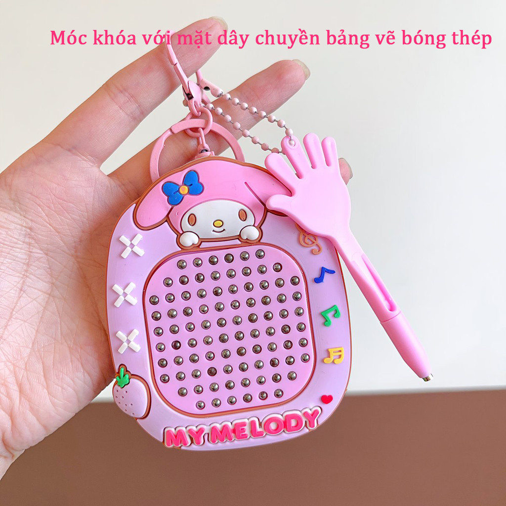 M8 Móc khóa bảng vẽ Kuromi bằng bi nam châm từ tính kèm bút MALAN