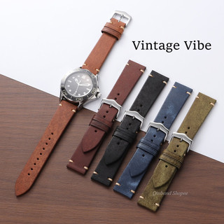 Đá Kết Cấu Vintage Retro Da Thật Chính Hãng Dây Đeo Đồng Hồ 20 Mm 22 Mm Da Bò Da Bò Dây Đồng Hồ Cho SEIKO 5 Diver Cá Ngừ Vòng Tay Nam Nữ
