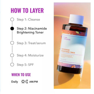 Good Molecules Niacinamide Brightening Toner，Arbutin for Skin Tone Balancing120 ml