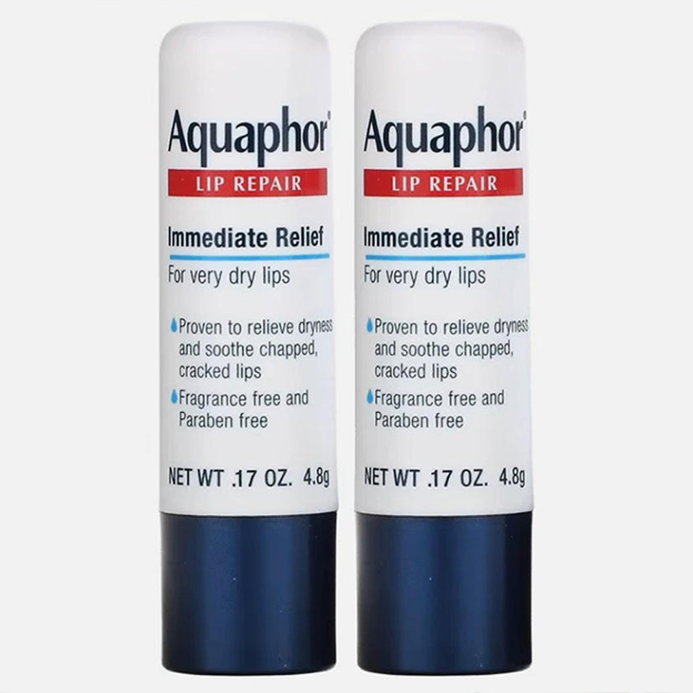 Aquaphor Lip Repair Lip balm specializes in restoring chapped lips