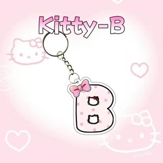 Dây Chuyền Chìa Khóa Ba Lô Bảng Chữ Cái Mèo Kitty, Chất Liệu Acrylic, Giá Trị Ca