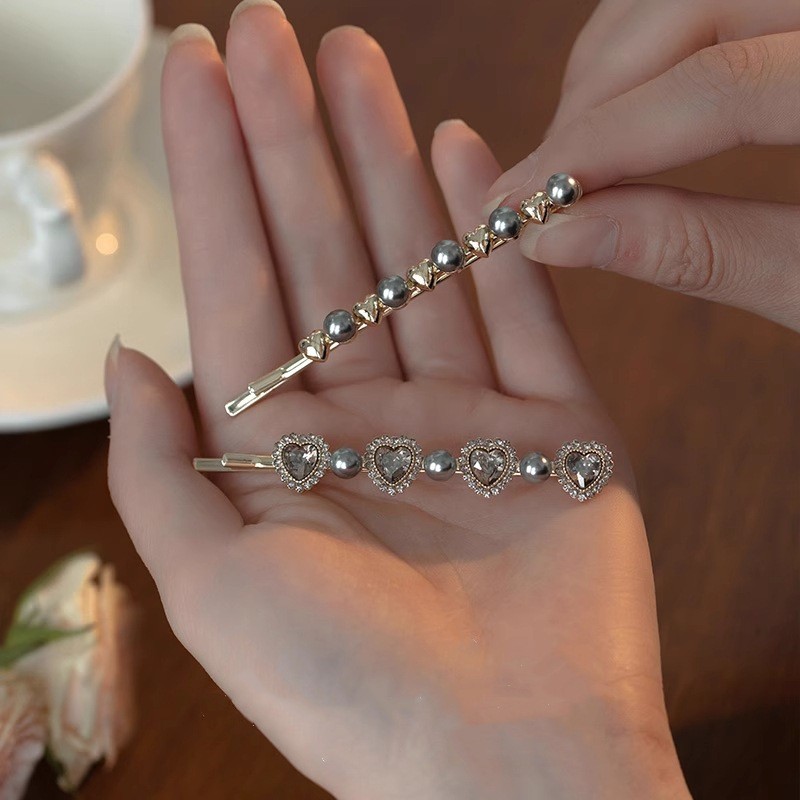 Kẹp tóc màu xám MAUROPOLI - Phong cách mới, chất liệu cao cấp