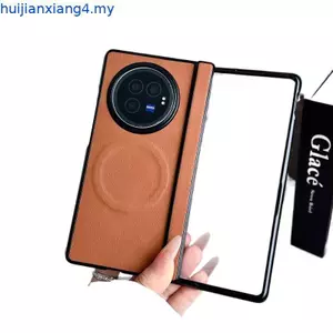 Dành Cho Vivo X Fold3 Pro X Fold 3 X Fold5 Ốp Lưng Da PU Sang Trọng PC Bản Lề Bảo Vệ Cứng Lật Từ Tính Vỏ Điện Thoại Cho Vivo X Fold 5 Pro X Fold3
