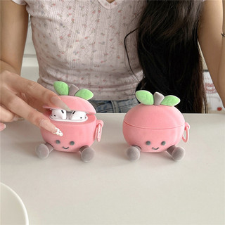 Ốp tai nghe bluetooth hình quả đào 3D hoạt hình dễ thương cho Airpods pro 2 3 airpods4 airpods1 2 airpods3