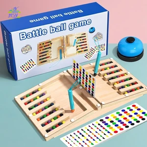 Trò chơi mê cung hạt từ tính bằng gỗ 2 người chơi Đồ chơi giáo dục tư duy Logic cho trẻ em