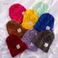 PNPIA- Mũ len mùa đông dành cho nữ Mũ dệt kim ấm áp Cặp đôi Mũ nữ ren dệt kim Beanie Chapeau Nữ Bonnet