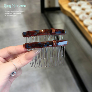 Lược Upside Down Acetate Màu Cà Phê Hổ Phách, Phụ Kiện Tóc, Mũ Đội Đầu Mùa Hè
