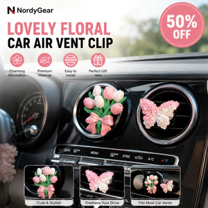 TULIP CAR DIFFUSER STONE Mặt dây chuyền hương liệu cao cấp Mùi hương dài Dễ dàng lắp đặt Trang trí lỗ thông hơi