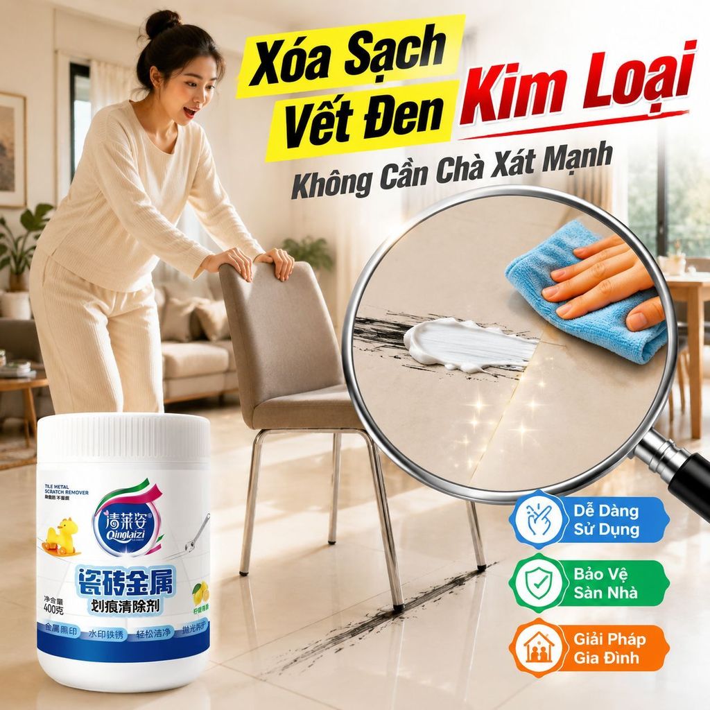 🔥Gạch men kem tẩy vết xước kim loại /Dung dịch tẩy vết xước gạch men /Dung dịch tẩy vết xước kim loại và đá