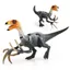 Mô phỏng Khủng long kỷ Jura Mô hình động vật rắn Đen Trắng hình liềm Rex Đồ chơi Tyrannosaurus Rex Trẻ em Quà tặng Đồ trang trí Chiều cao 8cm