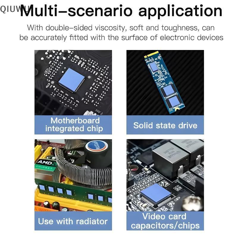 QIUWU 100 Miếng đệm silicon cách nhiệt Chịu nhiệt độ cao cho đồng hồ thông minh Dụng cụ điện tử nhỏ.