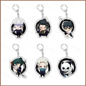 SQ11 Jujutsu Kaisen Acrylic Móc Khóa Anime Gojo Satoru Geto Suguru Mặt Dây Chuyền Cho Ba Lô & Chìa Khóa